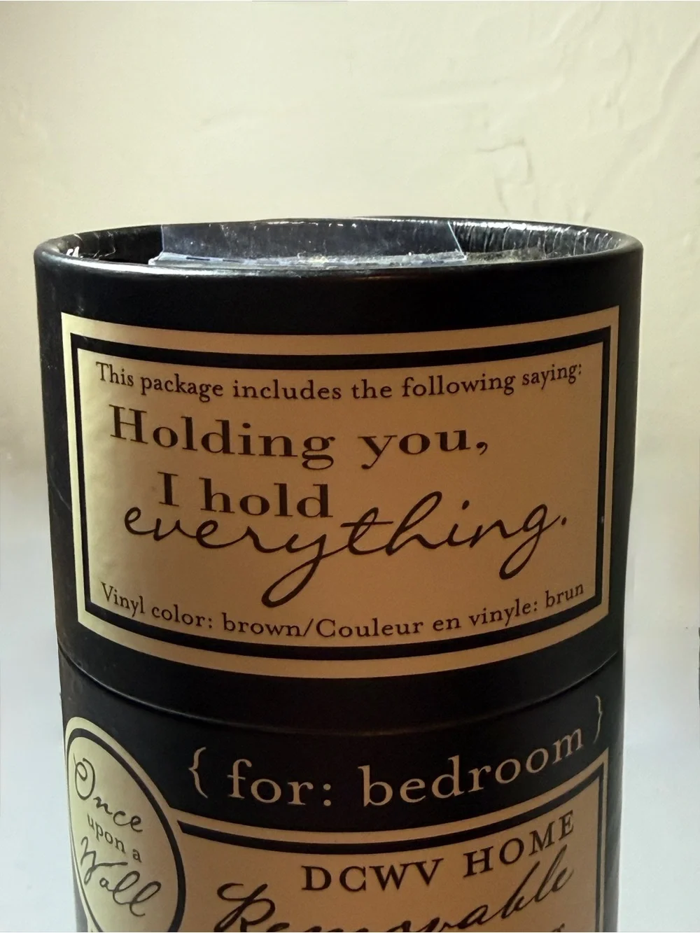 NIP “Holding you, I Hold Everything” Vinyl Lettering Wall Art 34.5” x 12.75”